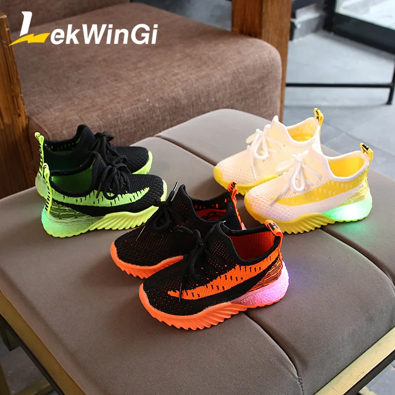 Кроссовки Детские со светодиодной подсветильник кой обувь для мальчиков и