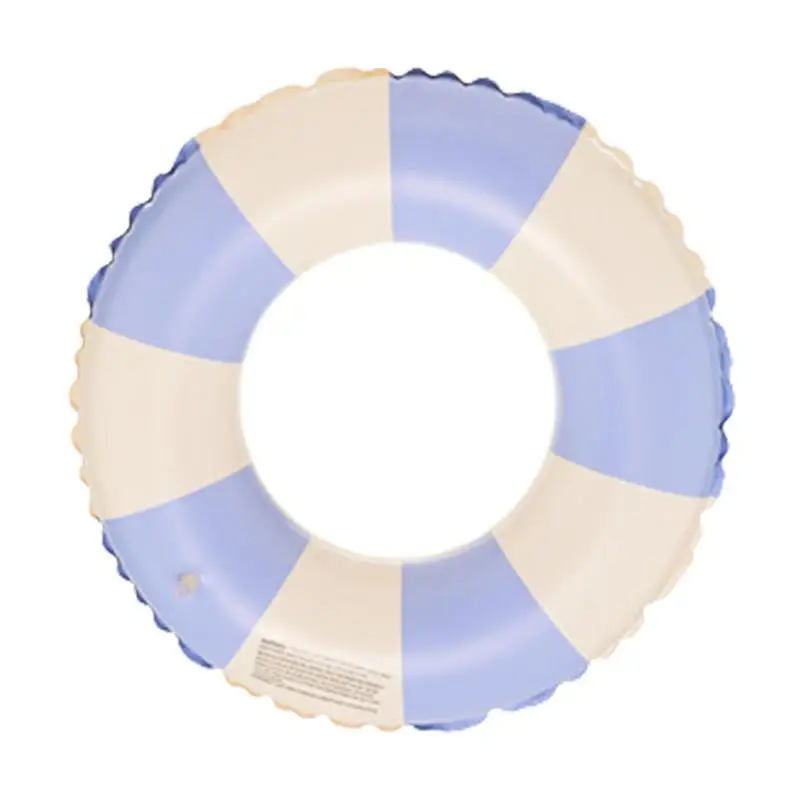 

Thickened Inflatable Swim Ring Thickened Stripe Pool Rings Stylish Pool Floaties For Toddlers Children Adults Inflatable