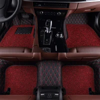 Right Hand Drive Double Layer Custom Car Floor Mat for Hyundai Santa Fe Verna Creta Auto Carpet Accessories Syling Interior Part