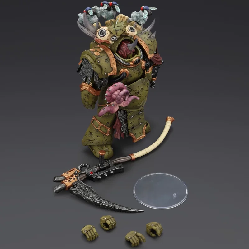 Коллекционная фигурка JOYTOY 118 Warhammer 40K Death Guard Deathshroud Terminator с перчатками Manreaper и Plaguespurter (art.: 3920dbeab1956) - 3920dbeab1956