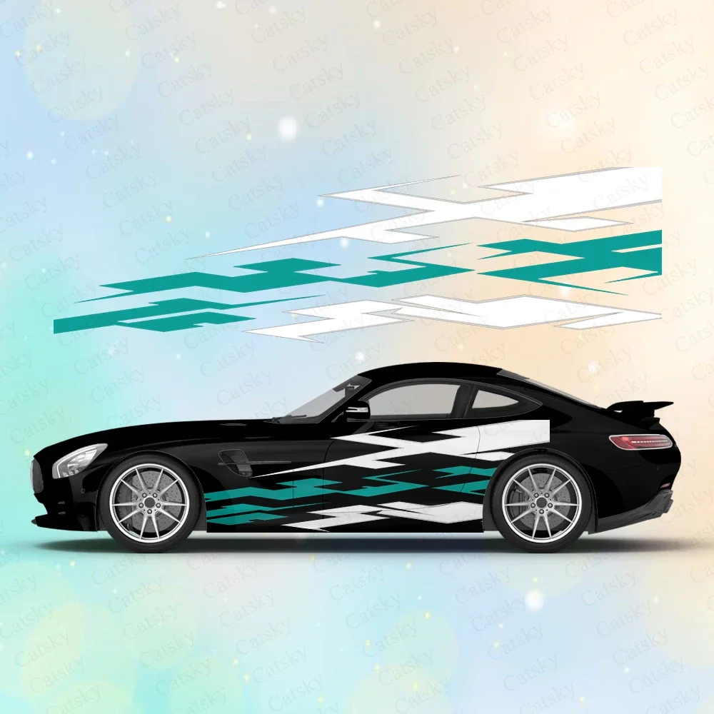 Нерегулярные прямоугольные гоночные большие автомобильные наклейки и на кузов