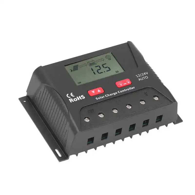 

Solar Charge Controller LCD Display Gel Sealed lithium Battery 30A Solar Panel Regulator for Yachts for RVs for Home Power