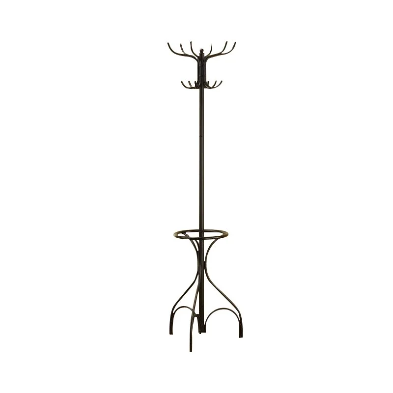 

4-Hook Coat Rack with Umbrella Holder Black, Furniture Clothes Rack