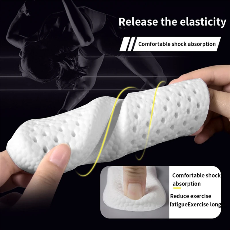 2023 Memory Foam Respirable Sport Insoles Comfort For the Feet Mesh Breathable Cushioned Running Insole For Feet Men's Women's S