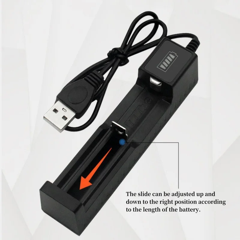 Универсальное зарядное устройство для перезаряжаемых батарей Li-Ion 18650 14500 1 слот