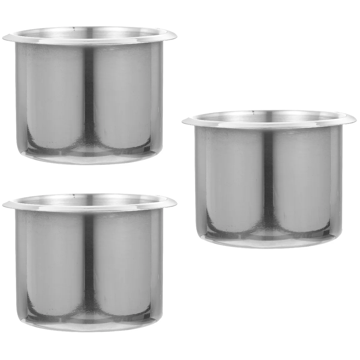 

3 Pack Cup Holder Car Seat Stainless Steel Extra Table Tea Truck 8X8X5.6CM Silver Bed Inserts Individual
