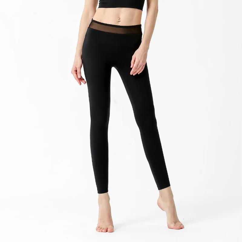 

Sexy mesh Breathable fitness leggings women quick-drying yoga pants running fitness sports leggings JK39