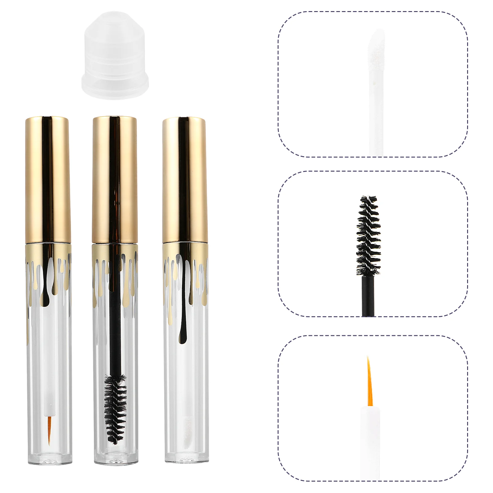 

Empty Lip Bottle Gloss Tube Mascara Eyeliner Refillable Balm Diy Reusable Sample Lipstickcontainers