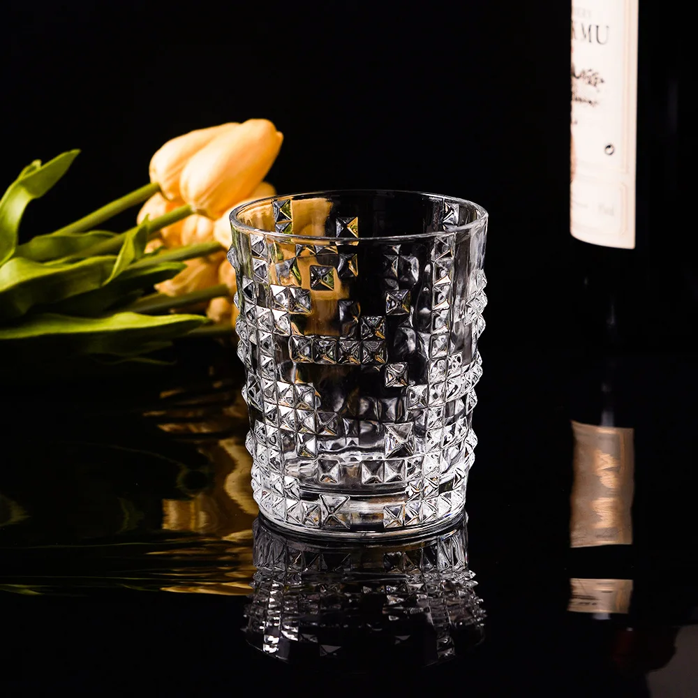 

Whiskey Glass Irregular Pattern Wine Glass European Crystal Creative High-value Spirits Glass Spot Bar Nightclub Cup Coffee Mug