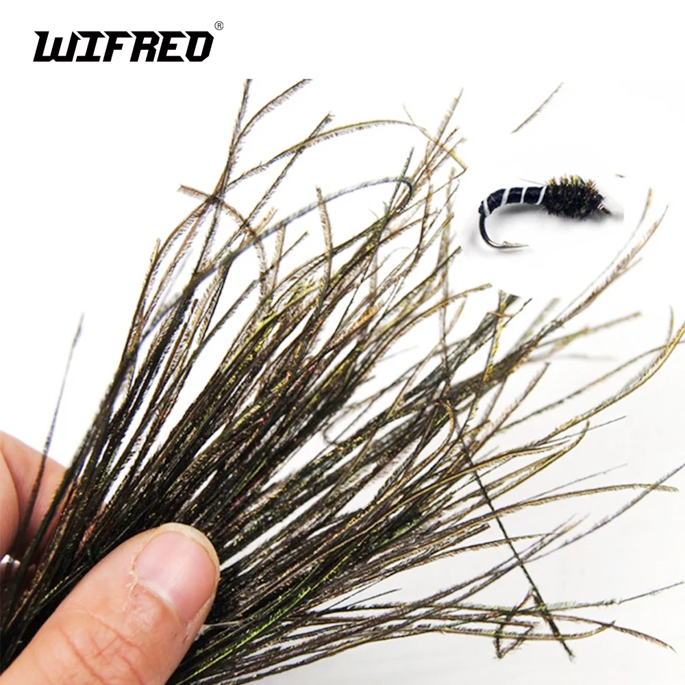 

6 Packs Olive Green Peacock Herl Feather Wire Fly Tying Material Fly Fishing Lure Bait Nymphs Streamers Flies Accessories