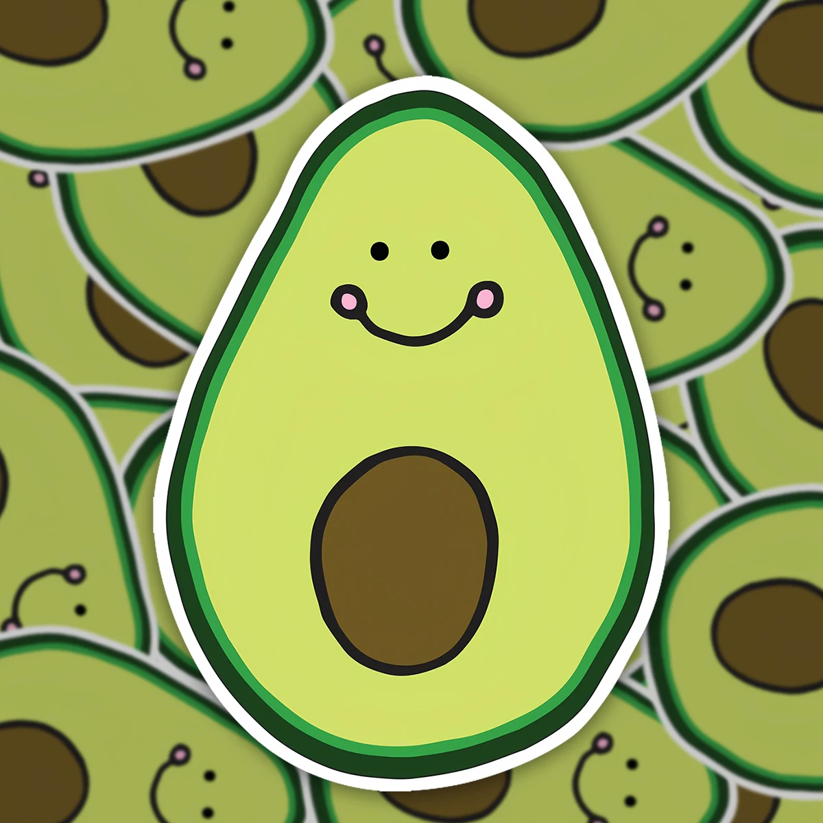 20 шт./компл. милые наклейки с авокадо для ноутбуков бутылок окон стен глянцевых
