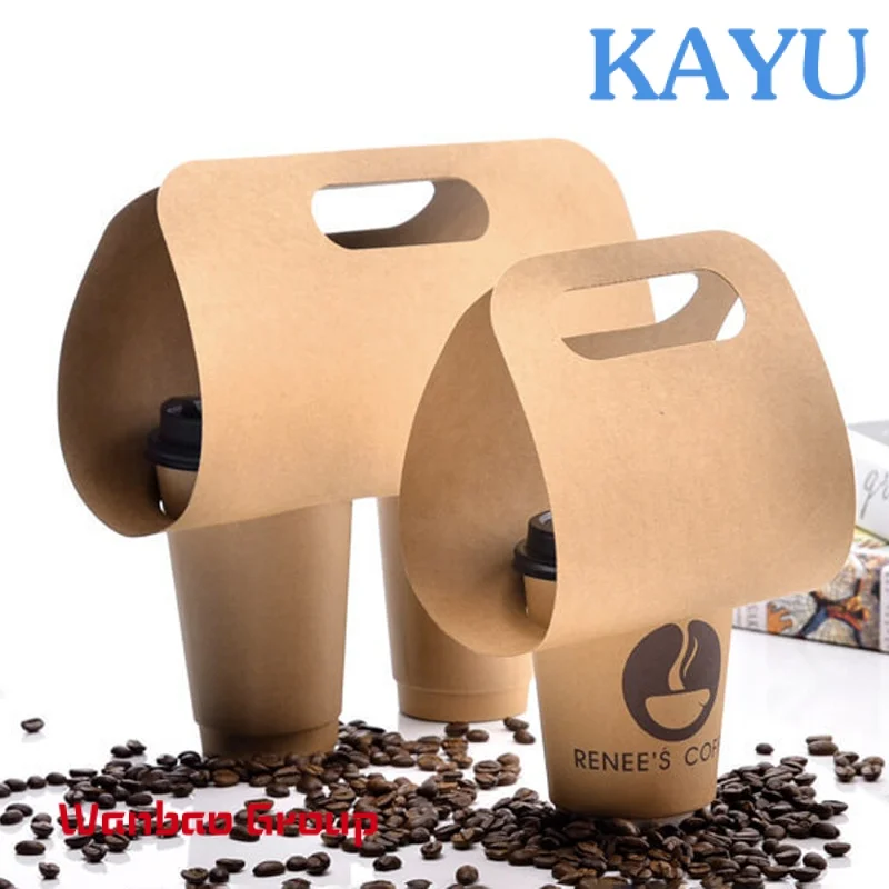 Creative Cup Holder Single and Double Cup Portable Takeaway Coffee Milk Tea with Cups Packing Holder