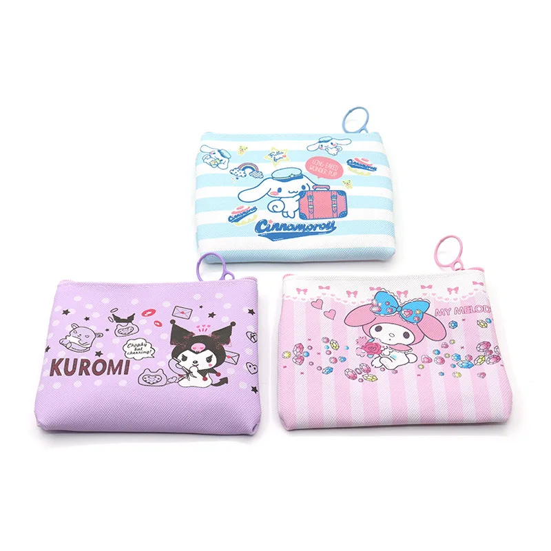 

Sanrio Kuromi Zero Wallet Headset Storage Bag Kawaii Cartoon Hellokitty Mymelody Cinnamorroll Girl Carryon Wallet Student Wallet