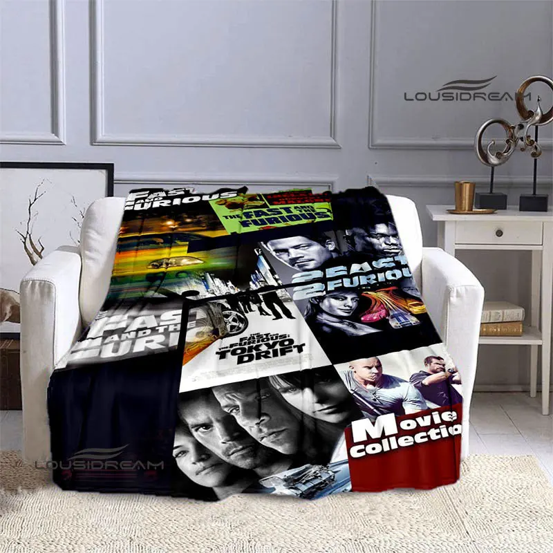 

Fast & Furious Printed Blanket Thin Blanket Bed Blanket Flannel Soft and Comfortable Home Travel Blanket Birthday Gift
