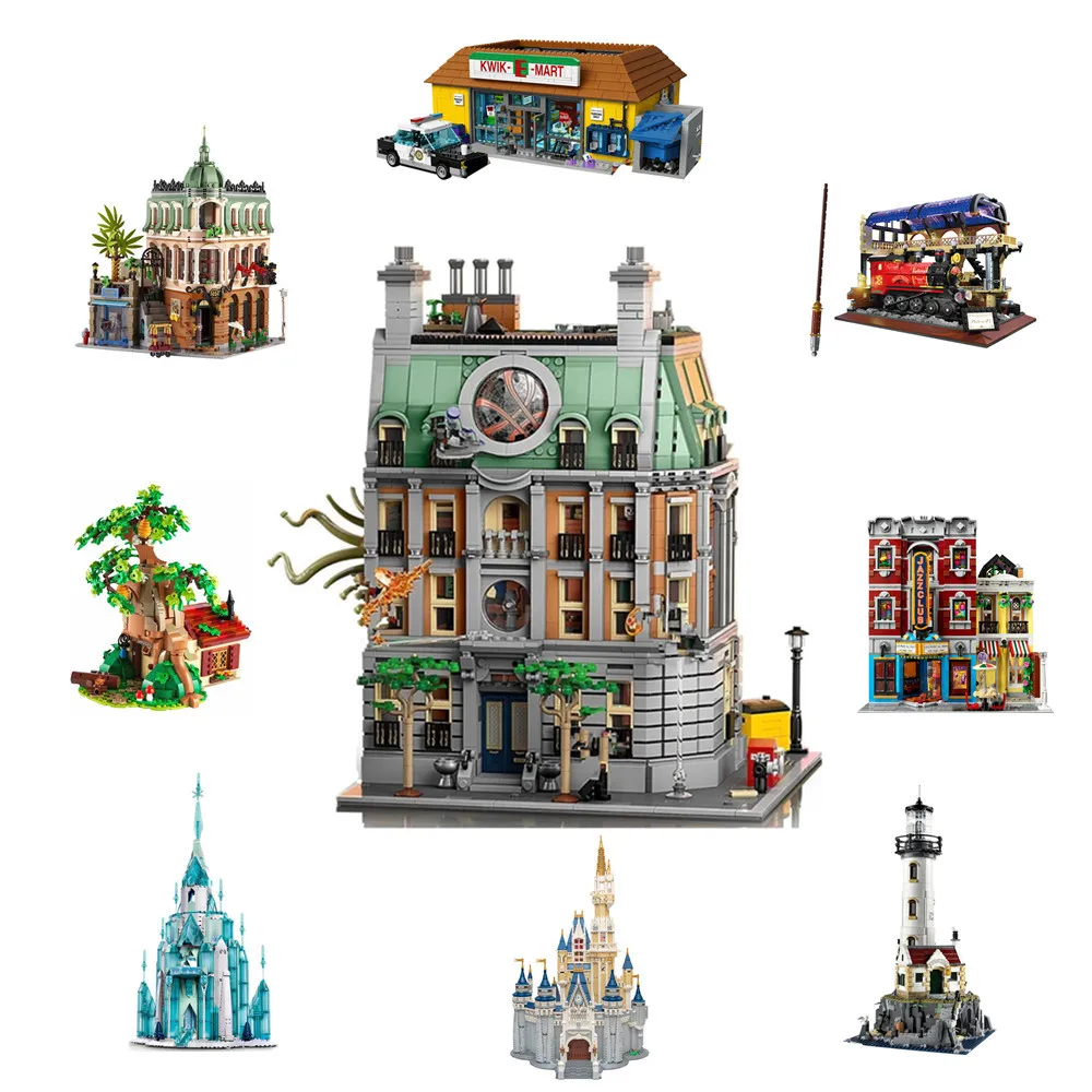 

Disney Streetview Irons Heroes Avenger Tower Mans Doctors Multiverse Stranges Sanctum Sanctorum Toys Building Blocks Bricks Gift