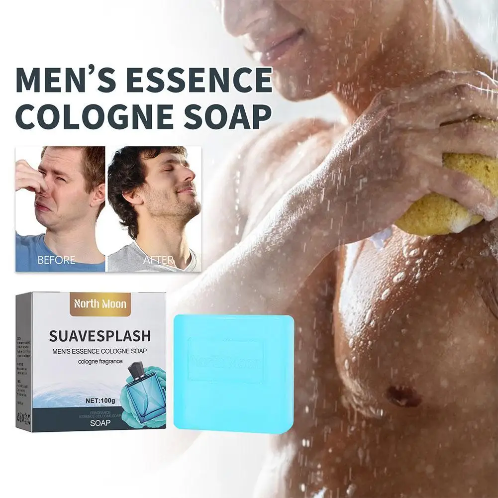 

Face Wash Soap for Men Cologne Fragrance Handmade Soap Gentle Refreshing Oil Control Anti Acne Remove Blackhead Body Bath Soap
