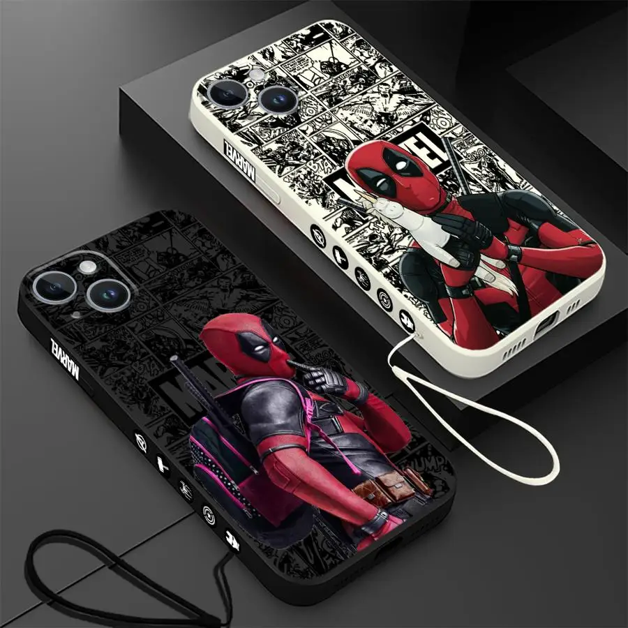Классный чехол для телефона Marvel Дэдпул Apple iPhone SE 16 15 Plus 13 Pro 12 Mini 14ProMax XS Max 11 8 7 XR