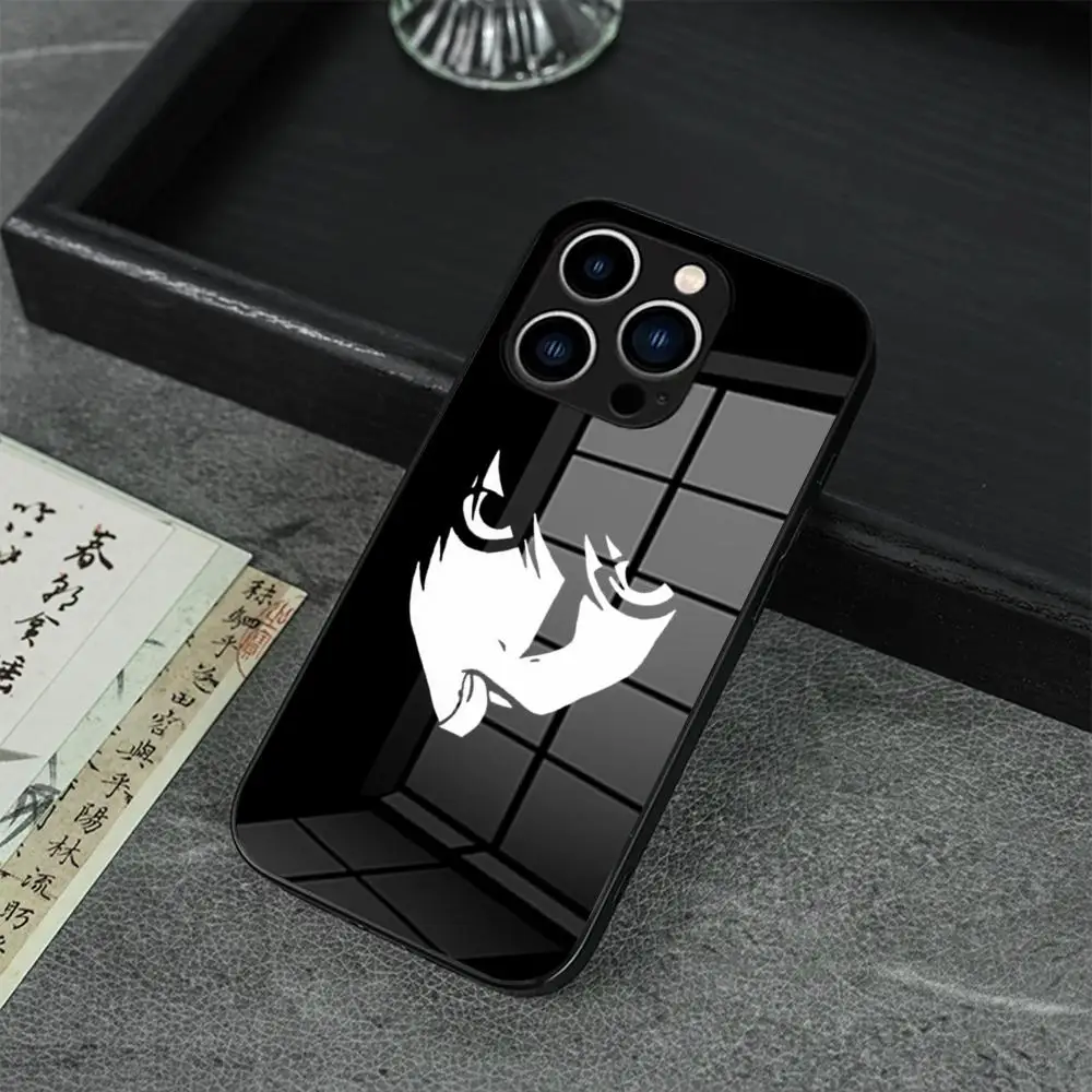 Фото Чехол для телефона Death Note L·Lawliet для iPhone 17 16 Pro Max 15 14 Pro 11 12 13 Plus Mini, Samsung Galaxy S26 S25, стеклянный чехол для телефона №2
