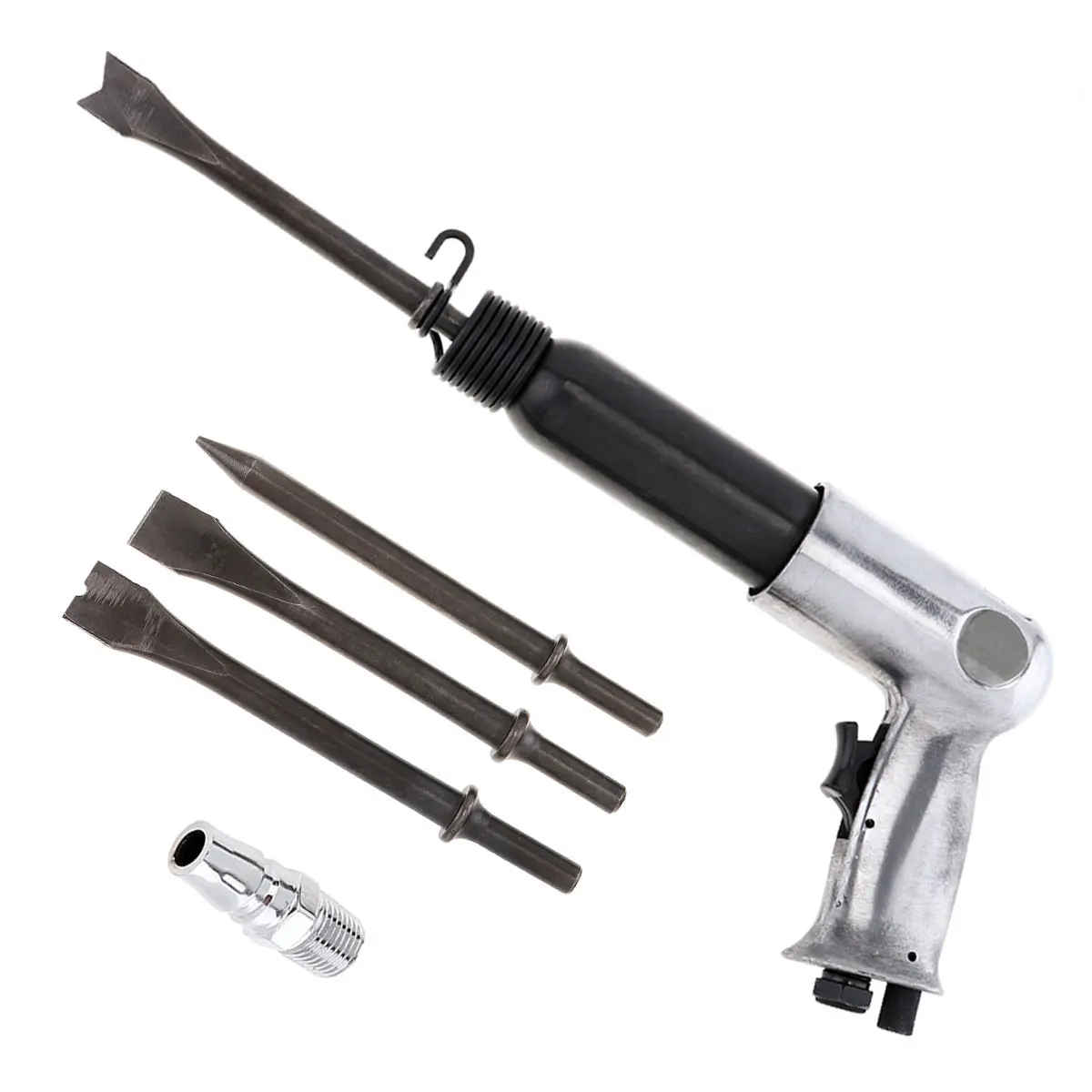 

Air Hammer Handheld Air Shovel Small Gas Shovels Rust Remover Pneumatic Tools with 4 Chisels 3500bpm 1/4 Inch Air Inlet