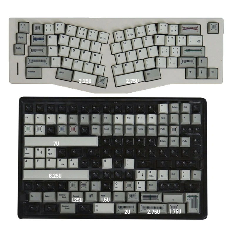 

Replacement Key Cap Set 143 Pieces PBT Heat Sublimation for Mechanical Keyboard P9JB