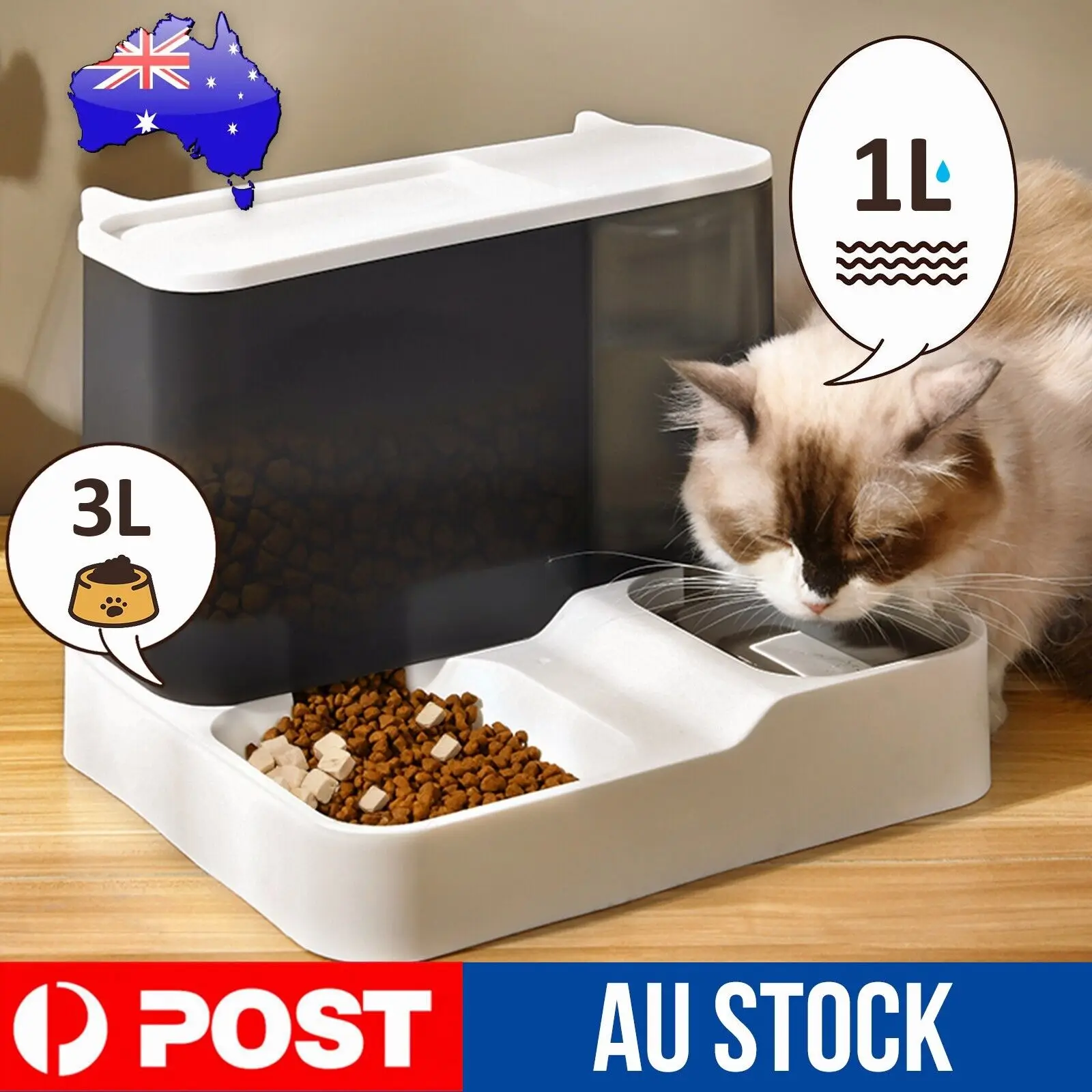 

2 In1 Pet Feeder Automatic Gravity Food Water Dispenser Bowl Feeder Self Feeding For Small Animals Food Storage Bowl