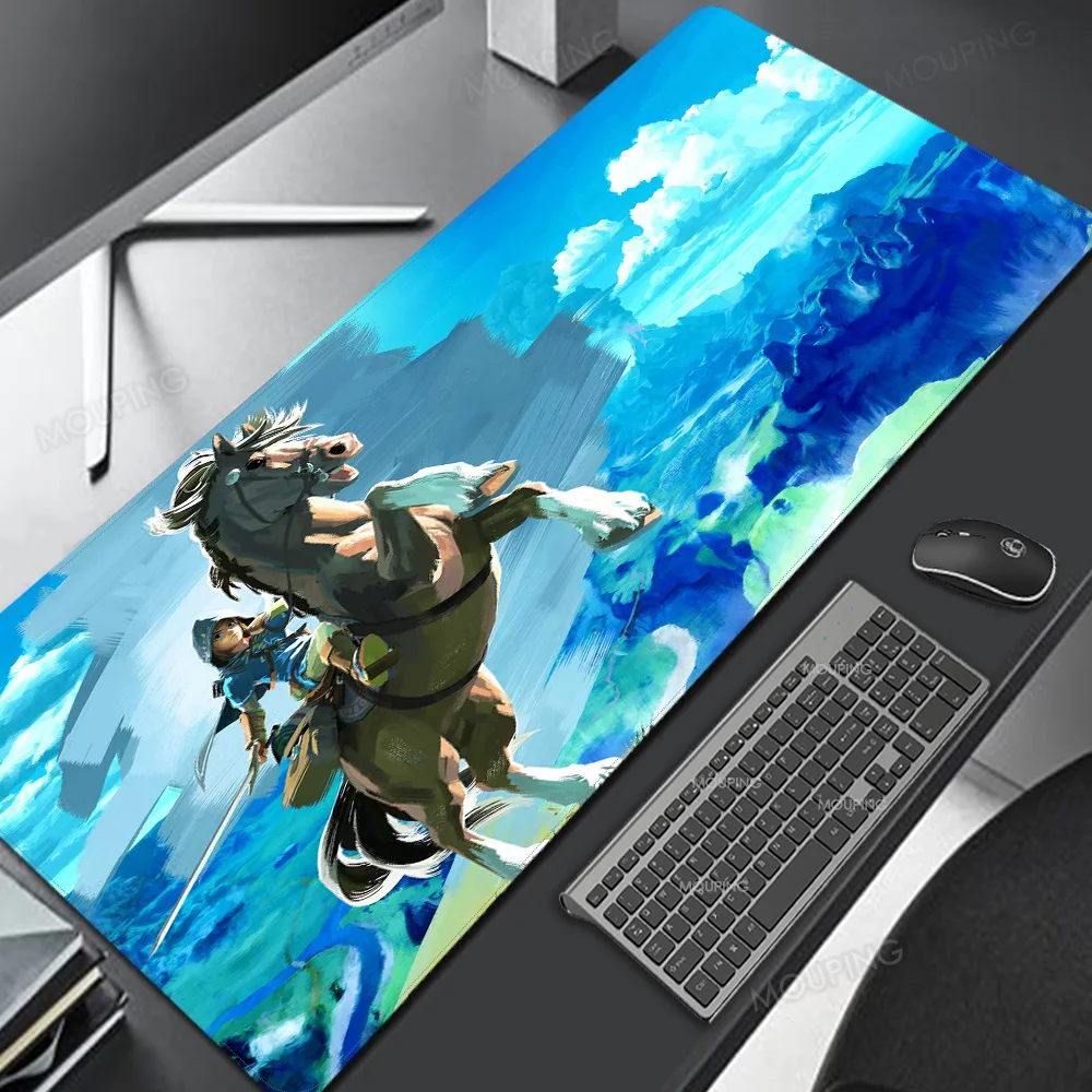 

Zelda Anime Mouse Pad Mat with Its Print Aesthetic Desk Accessories Cute Kawaii Computer 900x400 Rubber Pads PC Gamers Aesthetic