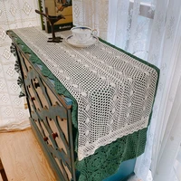 cotton knitting crochet lace table runner cabinet cover towel side table anti dust cover home decor for living room 30cm width