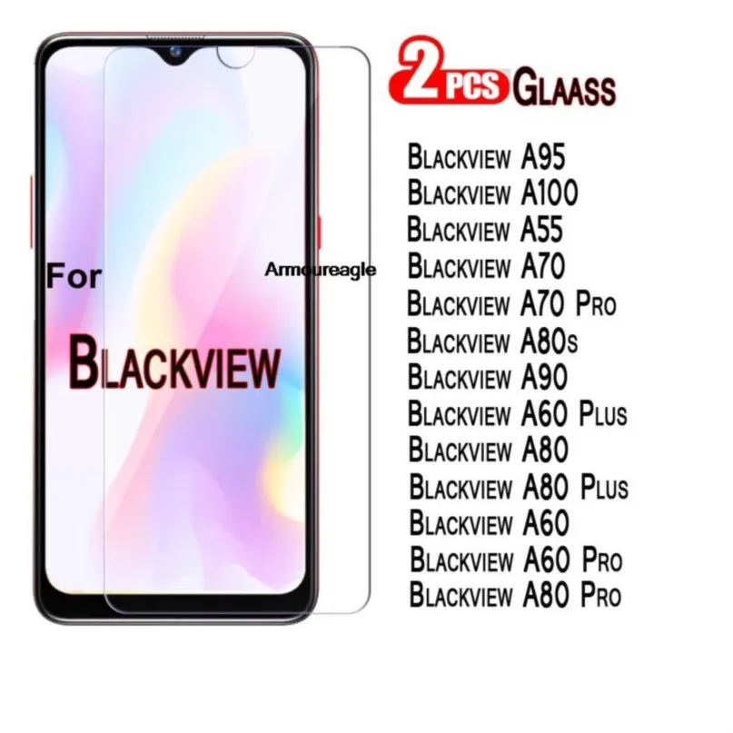 2-1 шт. HD стекло для blackview a95 a55 a52 a100 a80s a80 a70 a60 pro plus крышка пленка на a 95 55 100 80 s 60 экрана