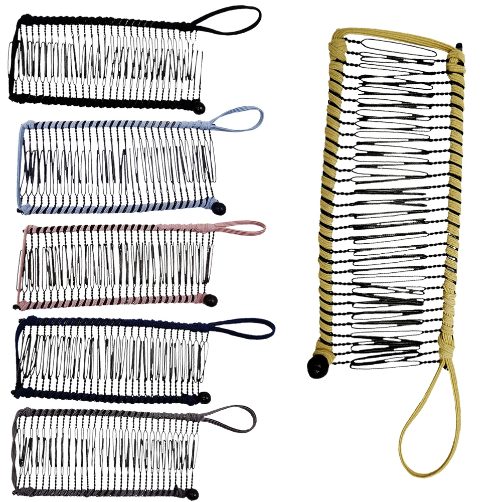 

Эластичная заколка-банан, двухсторонняя заколка для волос, женская заколка для волос для ленивых, многофункциональные аксессуары для ленив...