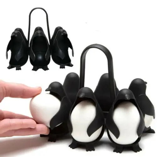 

6x for Egg Rack, Three In One Egg Cooker Penguin Egg Steamer Egg Steamer, Creative Egg Storage Rack Kitchen Tools