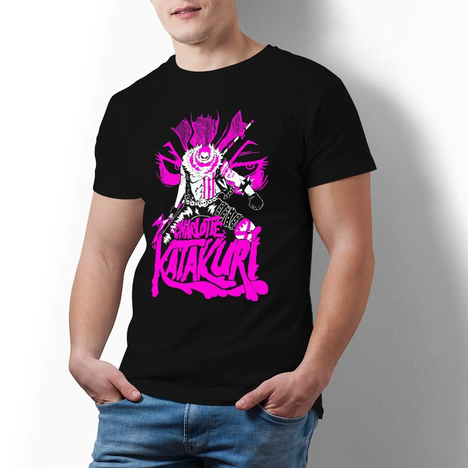 

Bandai One Piece Charlotte Katakuri Art T Shirt Manga Men Cute T-Shirt Short Sleeves Printed 100 Cotton Tshirt