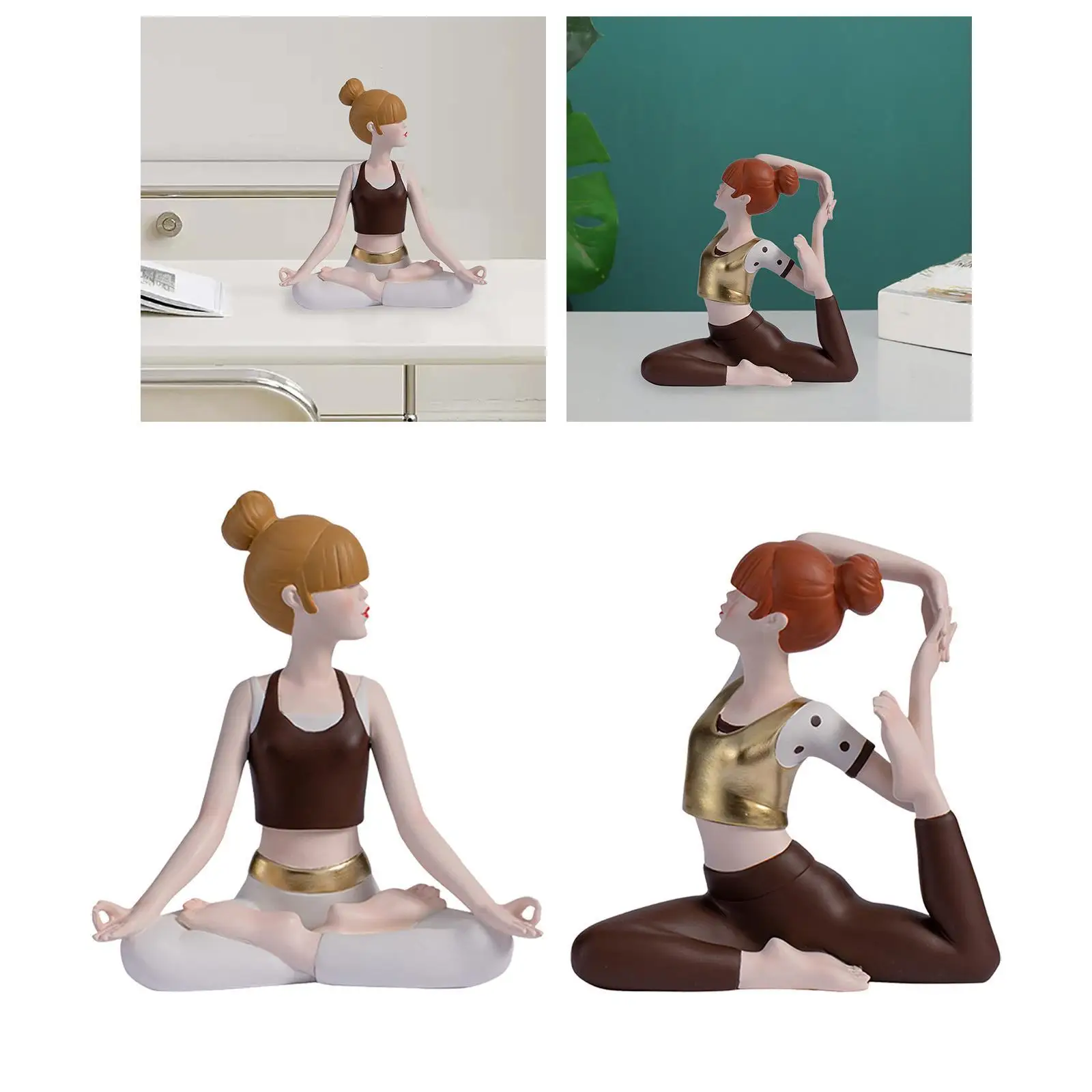 Статуя девушки-йоги художественная женская фигурка для шкафа центральная