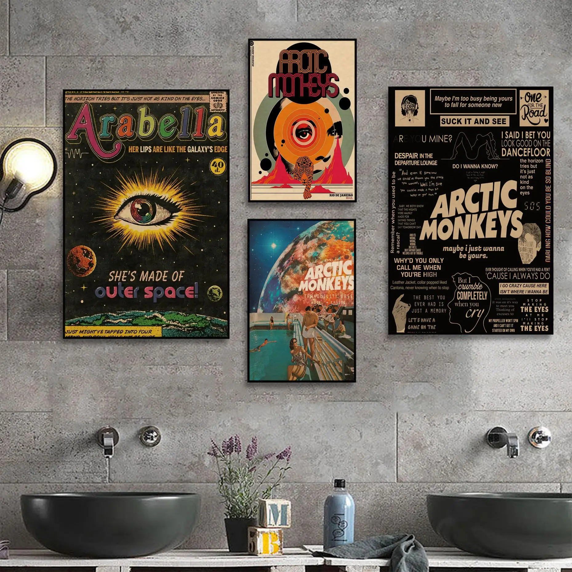 

Rock Band Arctic Monkeys Anime Posters Wall Art Retro Posters For Home Kawaii Room Decor