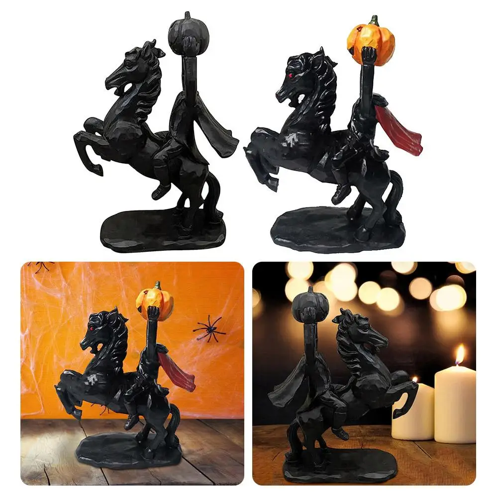 

Halloween Headless Knight Decoration Pumpkin Resin Home Office Gifts Craft Halloween Decoration Accessories Desktop D0F2