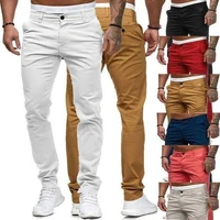 trousers mens autumn new casual european and american style slim mens casual solid color trousers wholesale
