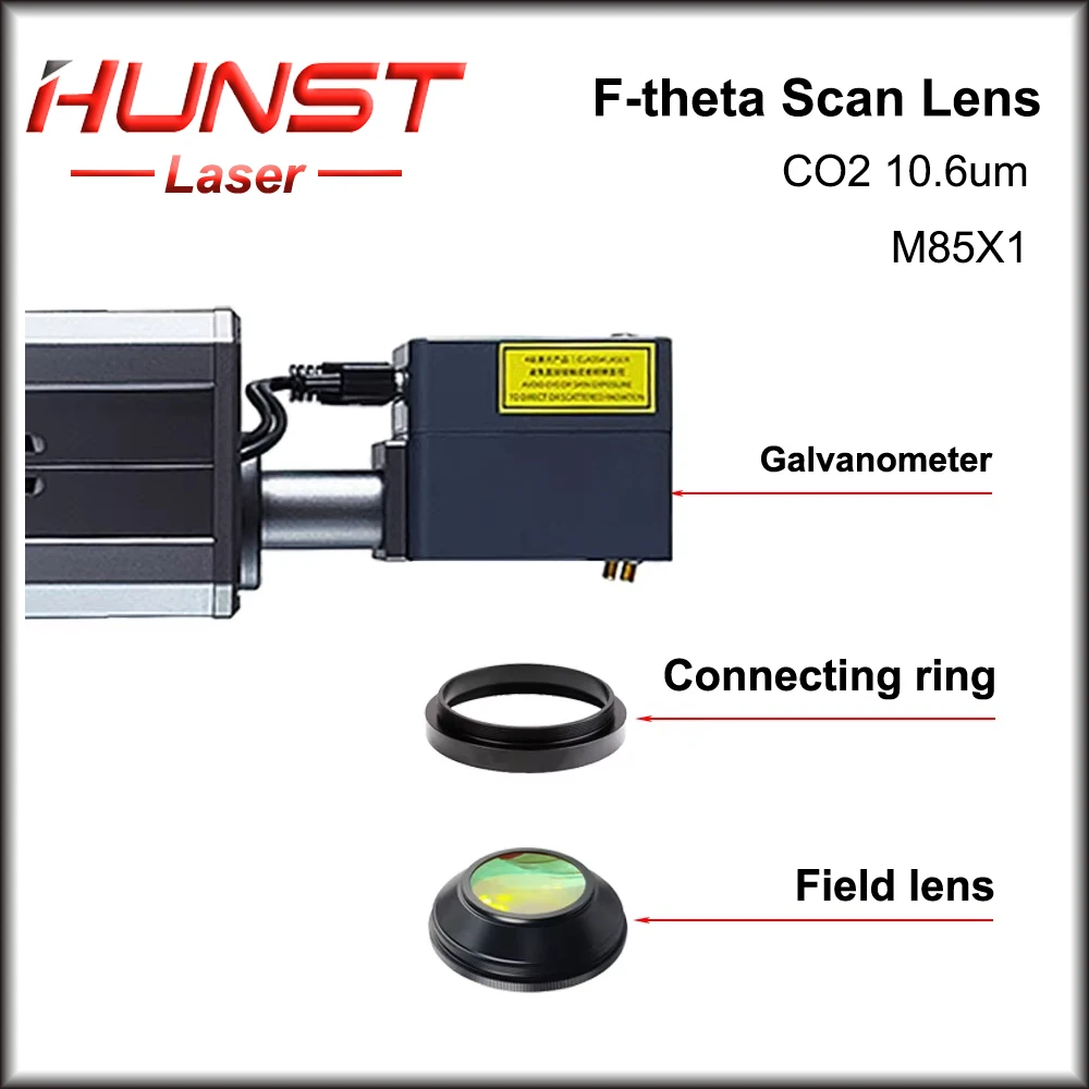 HUNST CO2 F-theta Scan Lens 10 6 мкм 70 110 175 210 250 300 мм Полевая линза для лазерного гравера