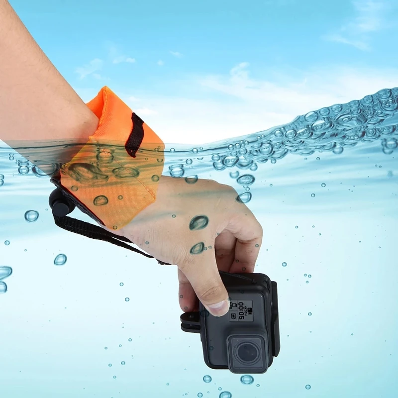

R91A Underwater Floating Wrist Arm Hand Strap Mini Digital Camera Float Wrist Belt Compatible with Hero Hero 9 8 6 5 4 SJCAM