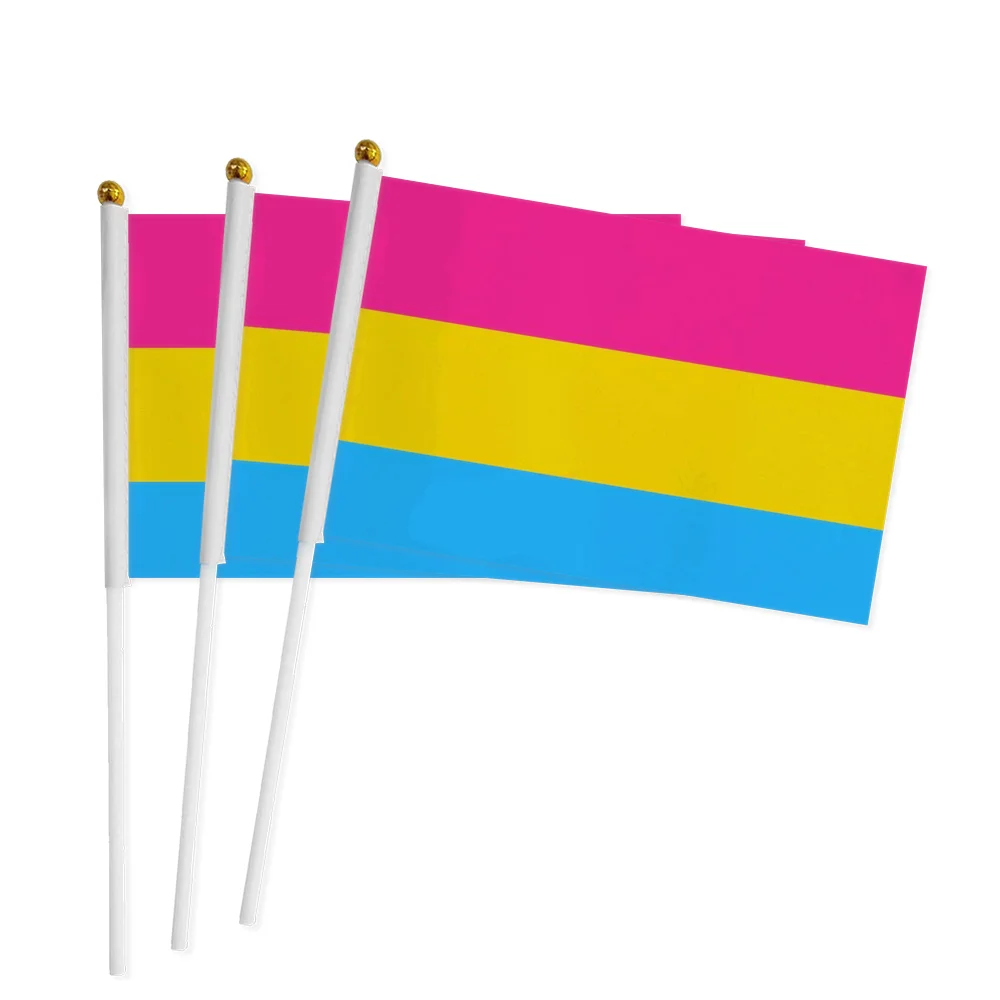 custom hand flag 100pcs 14x21cm dream smp Gay Lesbian Homosexual Bisexual LGBT Pride Customized rainbow |
