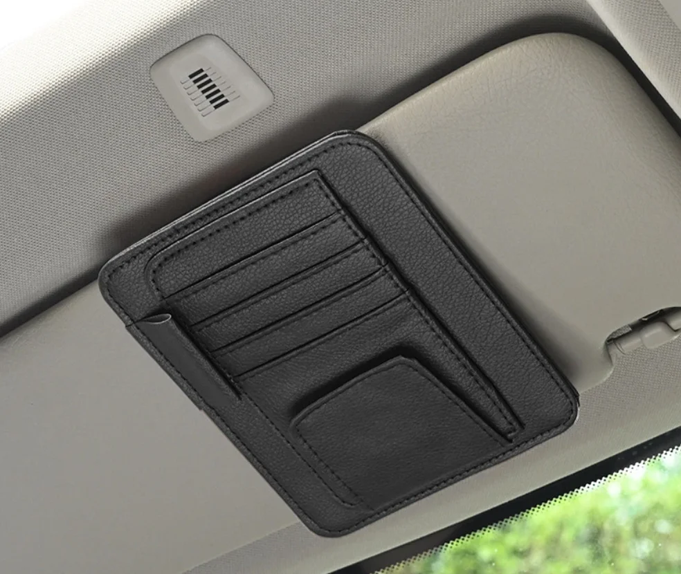 

Органайзер для автомобильного солнцезащитного козырька, карманный органайзер для документов с несколькими карманами, подходит для хранения ручек