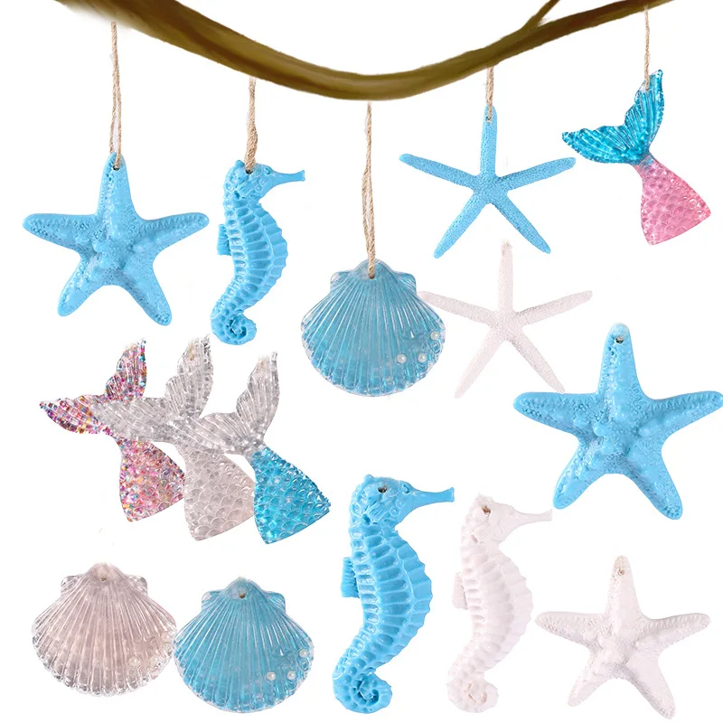 

Mermaid Theme Party Decor Sea Star Seahorse Pendant Happy Under The Sea Animal Birthday Parti Decor Kids Favor Ocean Parti Decor