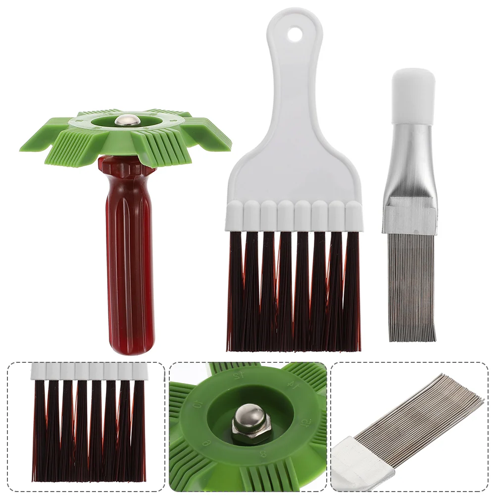 

3 Pcs Air Conditioner Fin Comb Vaporera Cleaning Tools Heat Sink Whisk Brushes Plastic Air Conditioner Condenser Fin Brushes
