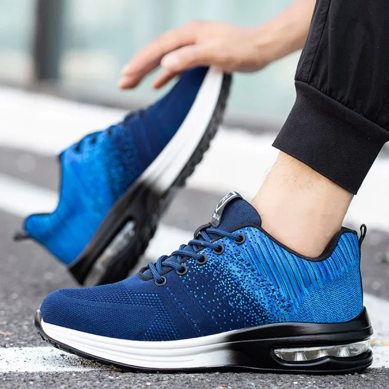 Защитные ботинки унисекс легкие рабочие кроссовки на воздушной подушке защита