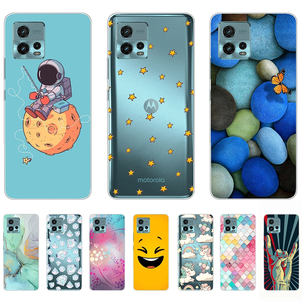 

Case for Motorola Moto G72 6.55inch Clear Shell Phone Case on MotoG72 Fundas Coque Etui Bumper shockproof Anti-fall Flexible