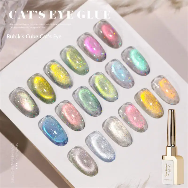 

20 Colors 15ML Cat Magnetic Gel Nail Polish Pearl Shell Thread Pattern 9D Glitter Semi Permanent Soak Off Nail Art Varnish