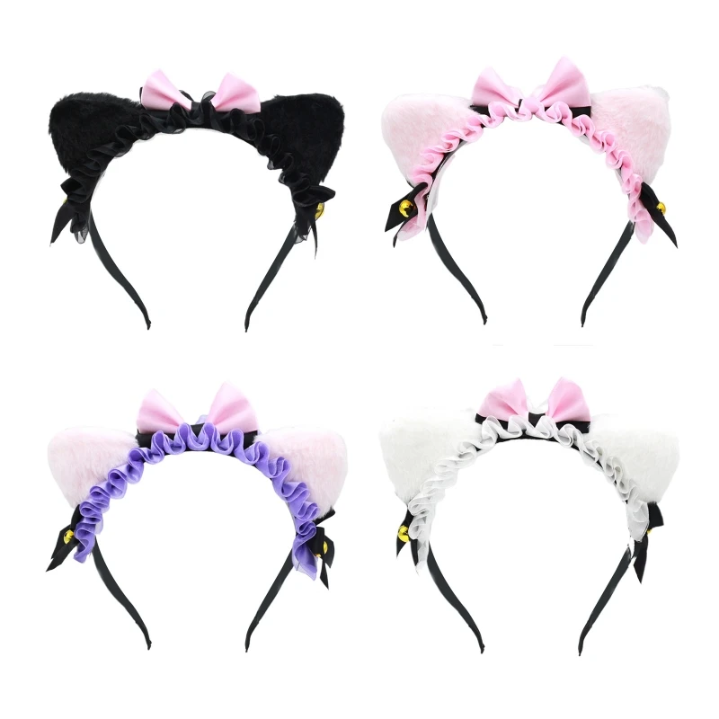 

Lolita Pleated Lace Hairhoop Cute Live Broadcast Hair Holder Festival Headwear