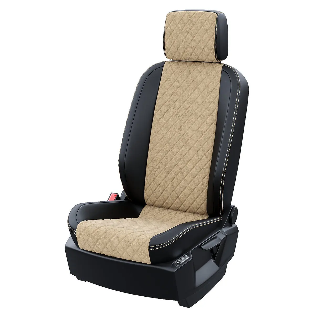 Чехлы на Фольксваген Т7 Мультвен 2021-2024 Алькантара с ромбом