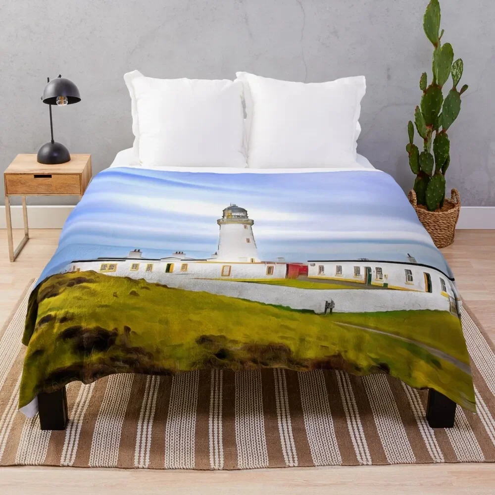 Фото Декоративное одеяло для маяков Mull of Galloway (рисунок), милые кровати для младенцев, одеяла для сред №1