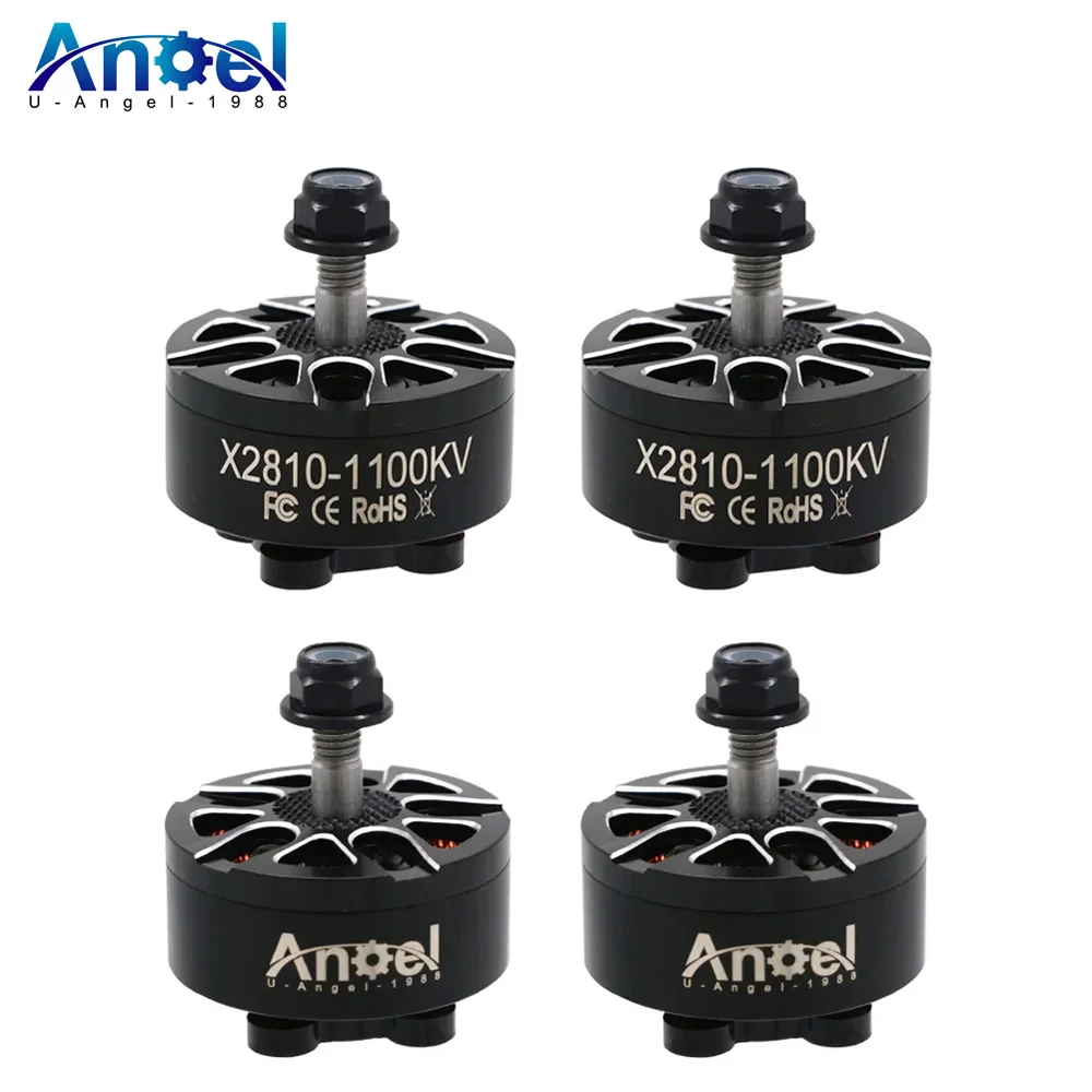 4 шт. UAngel X2810 2810 900KV 1100KV 1500KV 4-6S бесщеточные двигатели для FPV Racing RC Drone Parts и модель