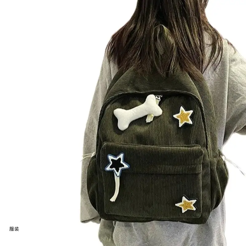 D0UD Стильный эстетический рюкзак со звездным узором сумка для книг ноутбука