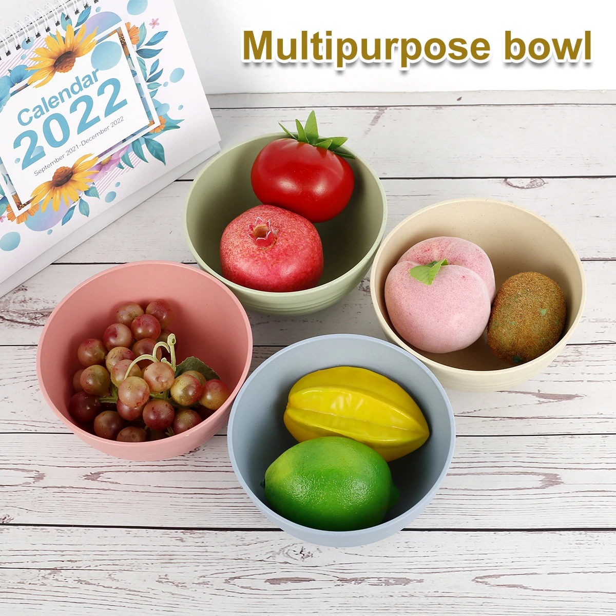 Набор пластиковых мисок для 4 человек